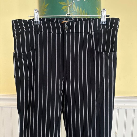 Urban Outfitters Archive Black & White Striped Flared Pants L - Picture 2 of 9